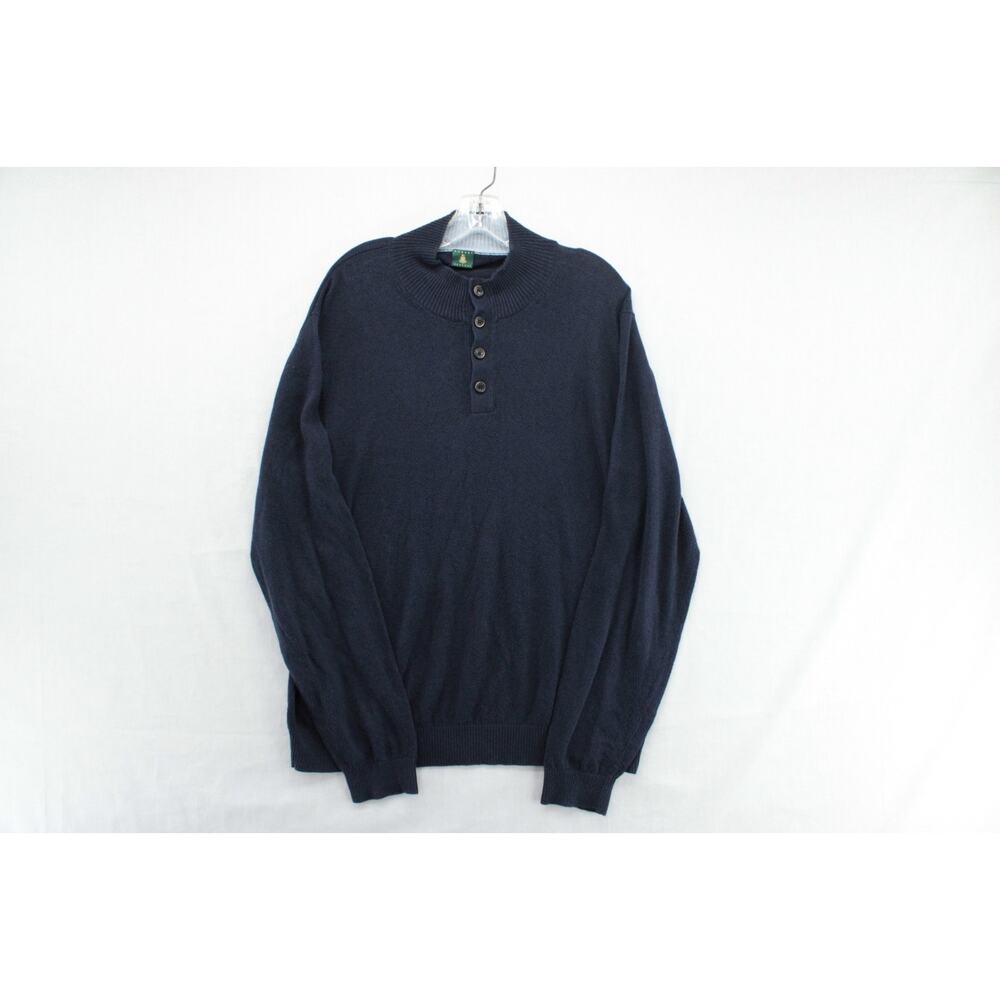 Robert Talbott Button Neck Knit Sweater Men's Lar… - image 1